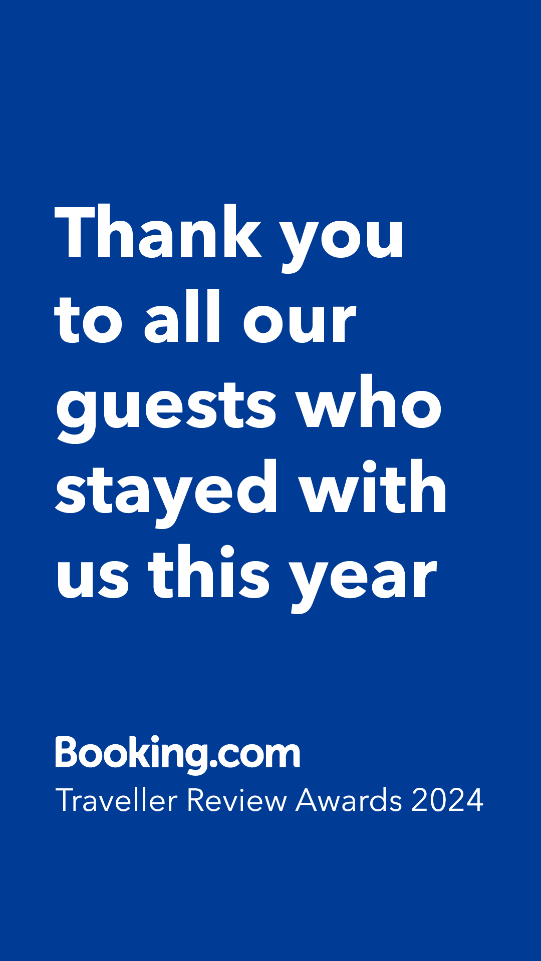 Booking.com Traveller Review Award 2023